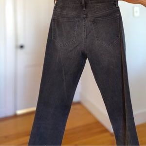 Cropped Kick Flare Boot Flare Washed Black Gray Denim Jeans by Free People